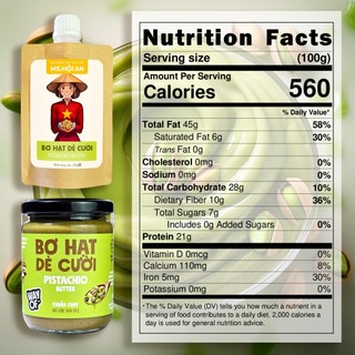 Bơ Hạt Dẻ Cười 100% Ms. Hoi An - Không Đường Không Dầu - Eat Clean Gym