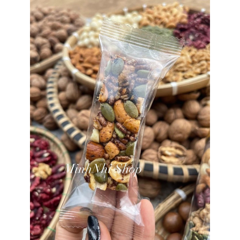 Thanh gạo lứt ngũ cốc siêu hạt dinh dưỡng 5 vị khác nhau ko đường Nhi healthy
