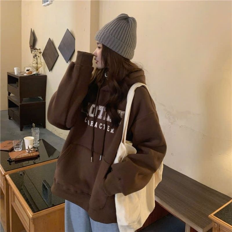 Áo nỉ lót lông áo hoodie từ 45-70kg hàng QC cao cấp