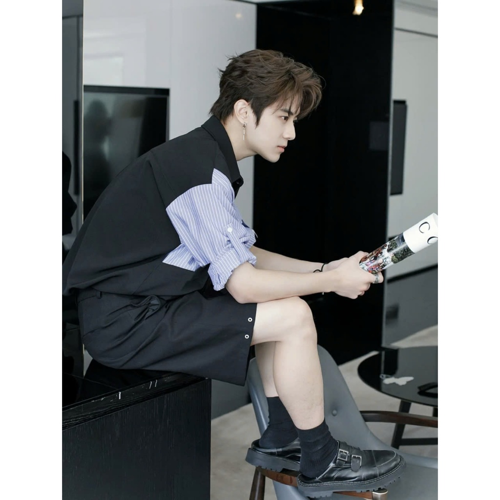 Áo Sơ mi Style Tay lỡ mix HAGI ICVCVNI Unisex menwear