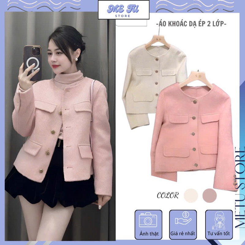 ÁO KHOÁC DẠ NỮ HÀNG 2 LỚP CHUẨN QC