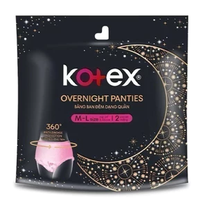 Combo 16 Gói Băng Vệ Sinh Kotex đêm dạng quần vừa vặn chống tràn 360 (2 miếng/gói)