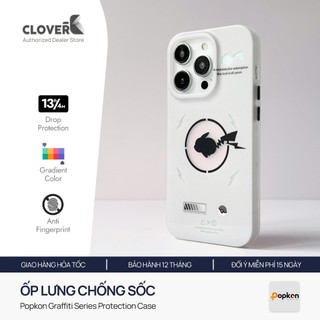 Ốp Lưng Nhám Từ Tính Popkon Graffiti Cho iPhone 17 Pro Max Chống Vân Tay
