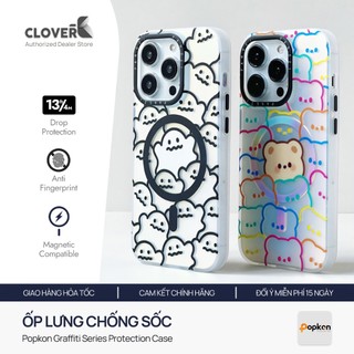 Ốp Lưng iPhone 17 Pro Max Nhám Mờ Họa Tiết Graffiti Phản Quang Popkon