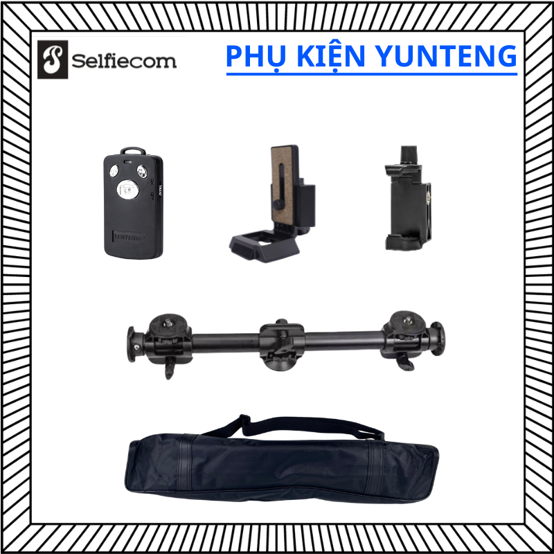 Phụ Kiện Yunteng Chính Hãng - Thay Thế Đầu Kẹp, Remote, Túi Đựng, Plate, Thanh Ngang Tripod Chuyên Dụng