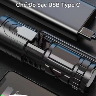 Đèn pin siêu sáng A58 - zoom xa gần tùy chỉnh - 6 chế độ sáng