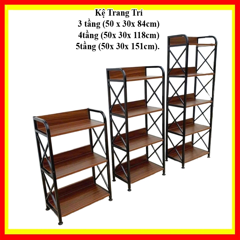 Kệ sắt để đồ đa năng của Binbo, kệ trang trí 3,4,5 tầng, thiết kế hiện đại, nhiều công dụng