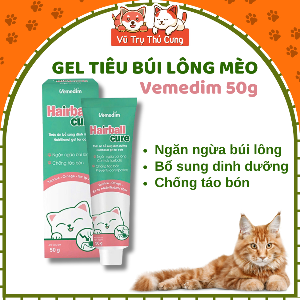 Gel Dinh Dưỡng Tiêu Búi Lông Cho Mèo