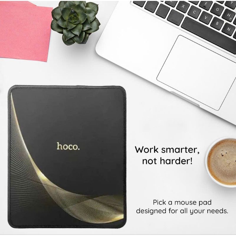 Miếng Lót Chuột Hoco GM22 Chất Liệu Cao Su Siêu Bền Lướt chuột dễ dàng, viền 20x24cm chắc chắn.