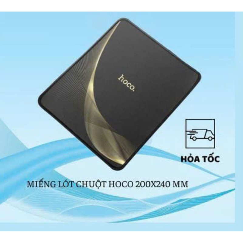 Miếng Lót Chuột Hoco GM22 Chất Liệu Cao Su Siêu Bền Lướt chuột dễ dàng, viền 20x24cm chắc chắn.