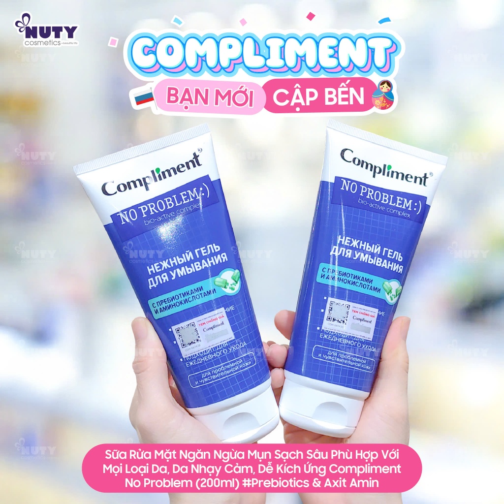 Ảnh Sữa Rửa Mặt Compliment No Problem Giúp Làm Sạch Sâu, Hỗ Trợ Giảm Mụn (200ml/tuýp) 2