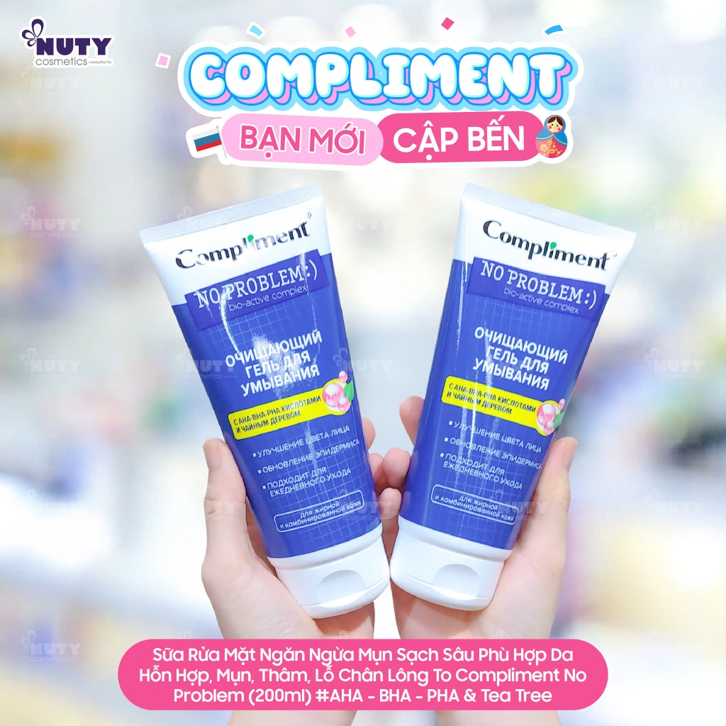 Ảnh Sữa Rửa Mặt Compliment No Problem Giúp Làm Sạch Sâu, Hỗ Trợ Giảm Mụn (200ml/tuýp) 3