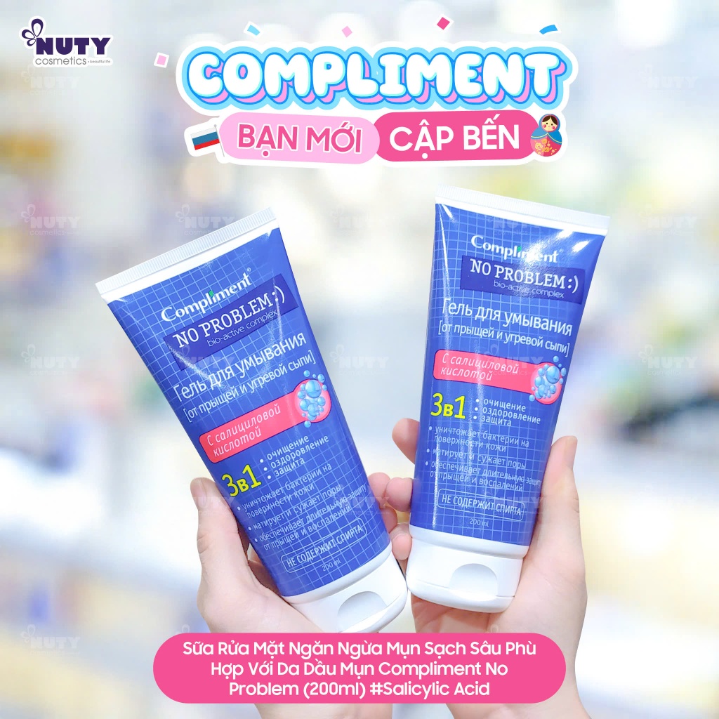 Ảnh Sữa Rửa Mặt Compliment No Problem Giúp Làm Sạch Sâu, Hỗ Trợ Giảm Mụn (200ml/tuýp) 4