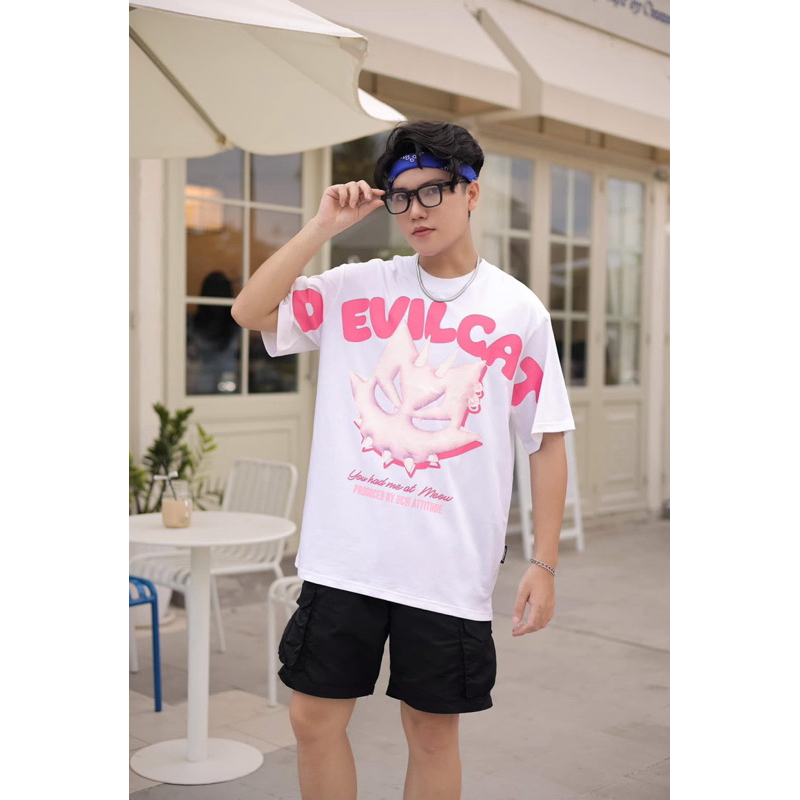 Áo Thun Unisex DEVIL CAT Form Rộng Vải Cotton 2c Cao Cấp | Shopee Việt Nam