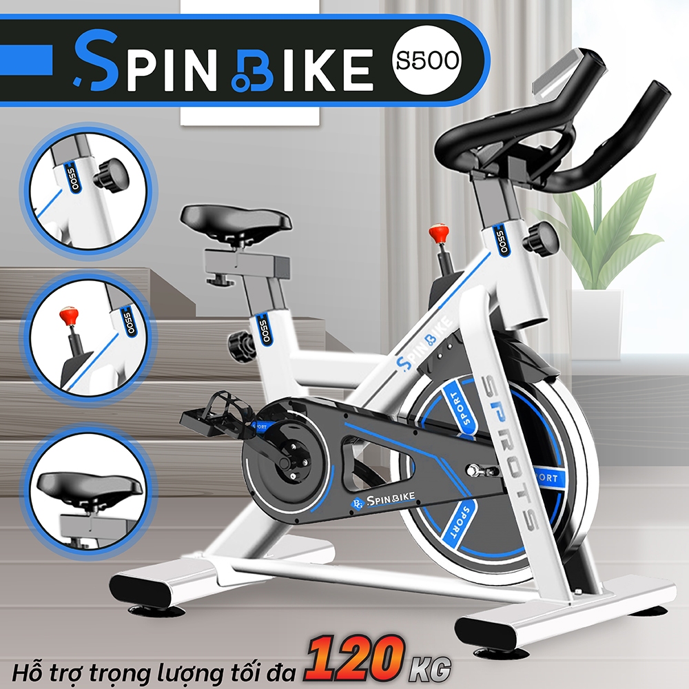 Ảnh - tặng thiết bị Bluetooth S500 Xe đạp tập thể dục tại nhà cao cấp kèm đồng hồ đo nhịp tim 2