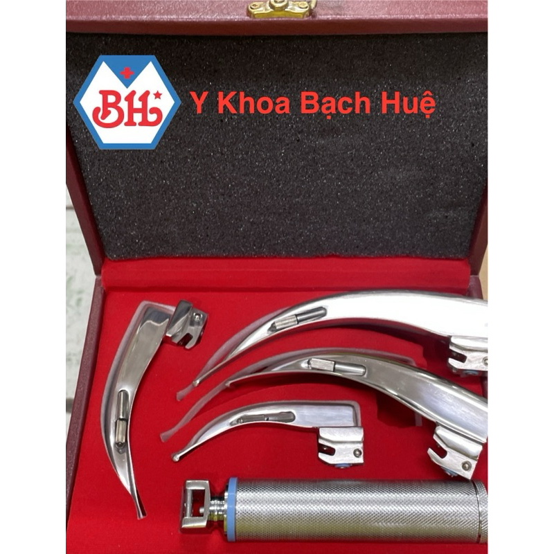 Bộ đặt nội khí quản 4 lưỡi cong ,bộ đặt nội khí quản cong