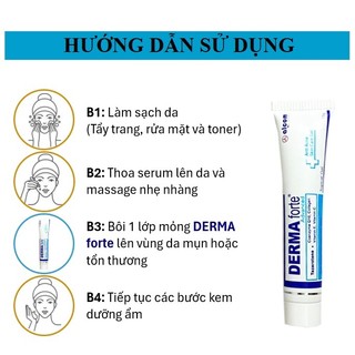 Kem Giảm Mụn Derma Forte Advanced + Thường Chính Hãng Ngừa Thâm chấm mụn ẩn viêm bôi Mờ Sẹo 15g