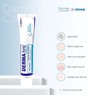 Kem Giảm Mụn Derma Forte Advanced + Thường Chính Hãng Ngừa Thâm chấm mụn ẩn viêm bôi Mờ Sẹo 15g