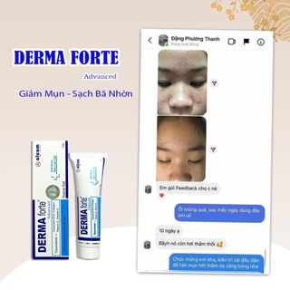 Kem Giảm Mụn Derma Forte Advanced + Thường Chính Hãng Ngừa Thâm chấm mụn ẩn viêm bôi Mờ Sẹo 15g
