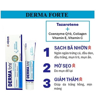 Kem Giảm Mụn Derma Forte Advanced + Thường Chính Hãng Ngừa Thâm chấm mụn ẩn viêm bôi Mờ Sẹo 15g