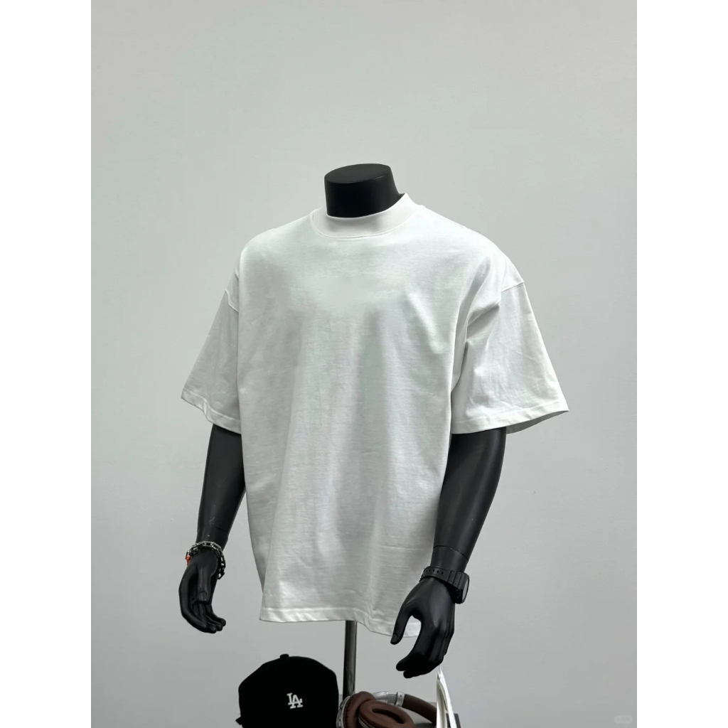 Áo thun trắng The End 100% cotton co giãn thấm hút mồ hôi 40-100kg form suông Unisex Basetee
