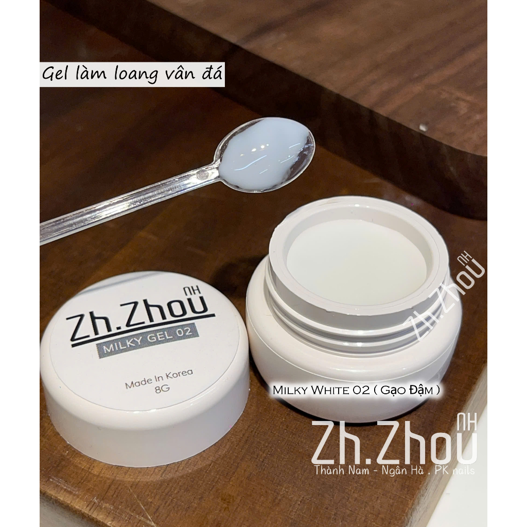 gel milky white chuyên tán vân đá, Gel gạo làm loang vân đá, gel mixing, phụ kiện nail chính hãng