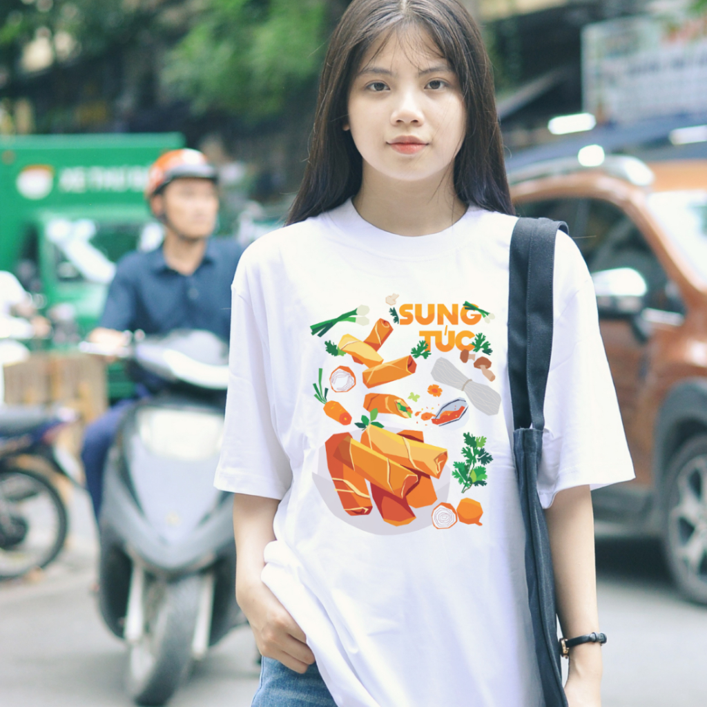 Áo thun cotton unisex nam nữ Goodore BST Ăn Tết mẫu Sung Túc thoáng mát năng động form Oversize thiết kế độc đáo