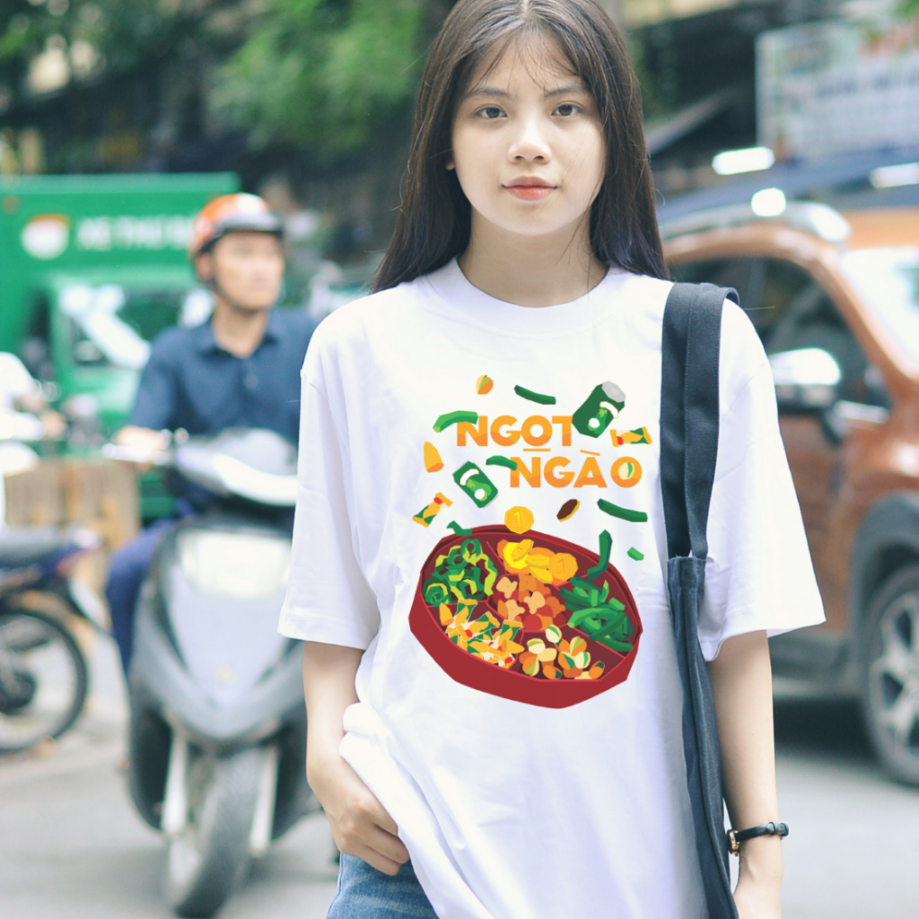 Áo thun cotton unisex nam nữ Goodore BST Ăn Tết mẫu Ngọt Ngào thoáng mát năng động form Oversize thiết kế độc đáo