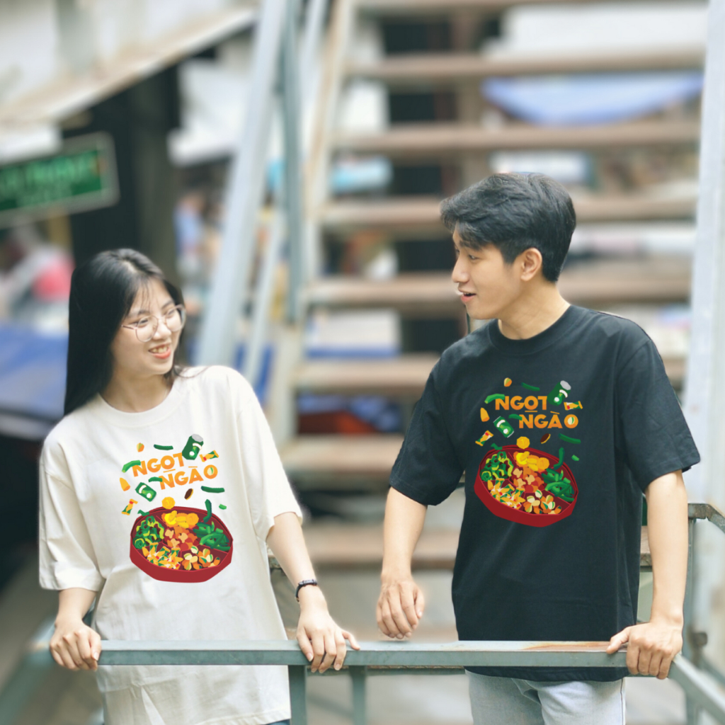 Áo thun cotton unisex nam nữ Goodore BST Ăn Tết mẫu Ngọt Ngào thoáng mát năng động form Oversize thiết kế độc đáo