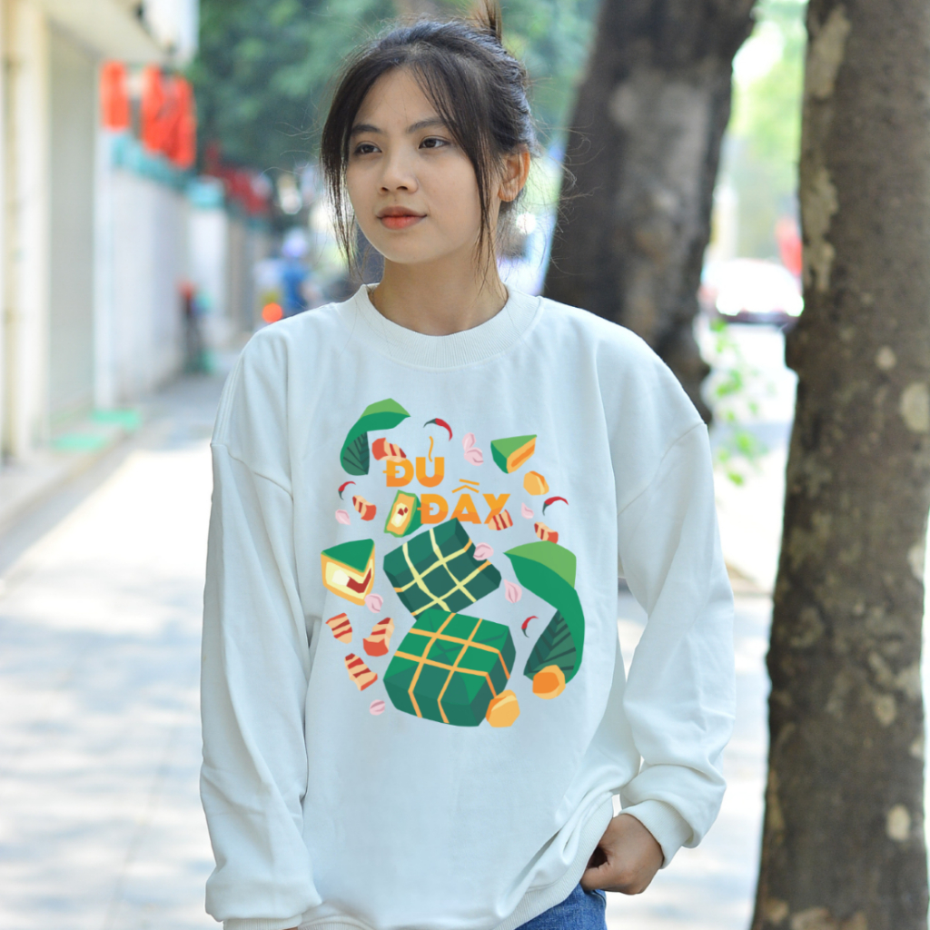 Áo dài tay Sweater nỉ chân cua (Nỉ Da Cá) thương hiệu Goodore mẫu Đủ Đầy dáng Oversize năng động mùa thu đông