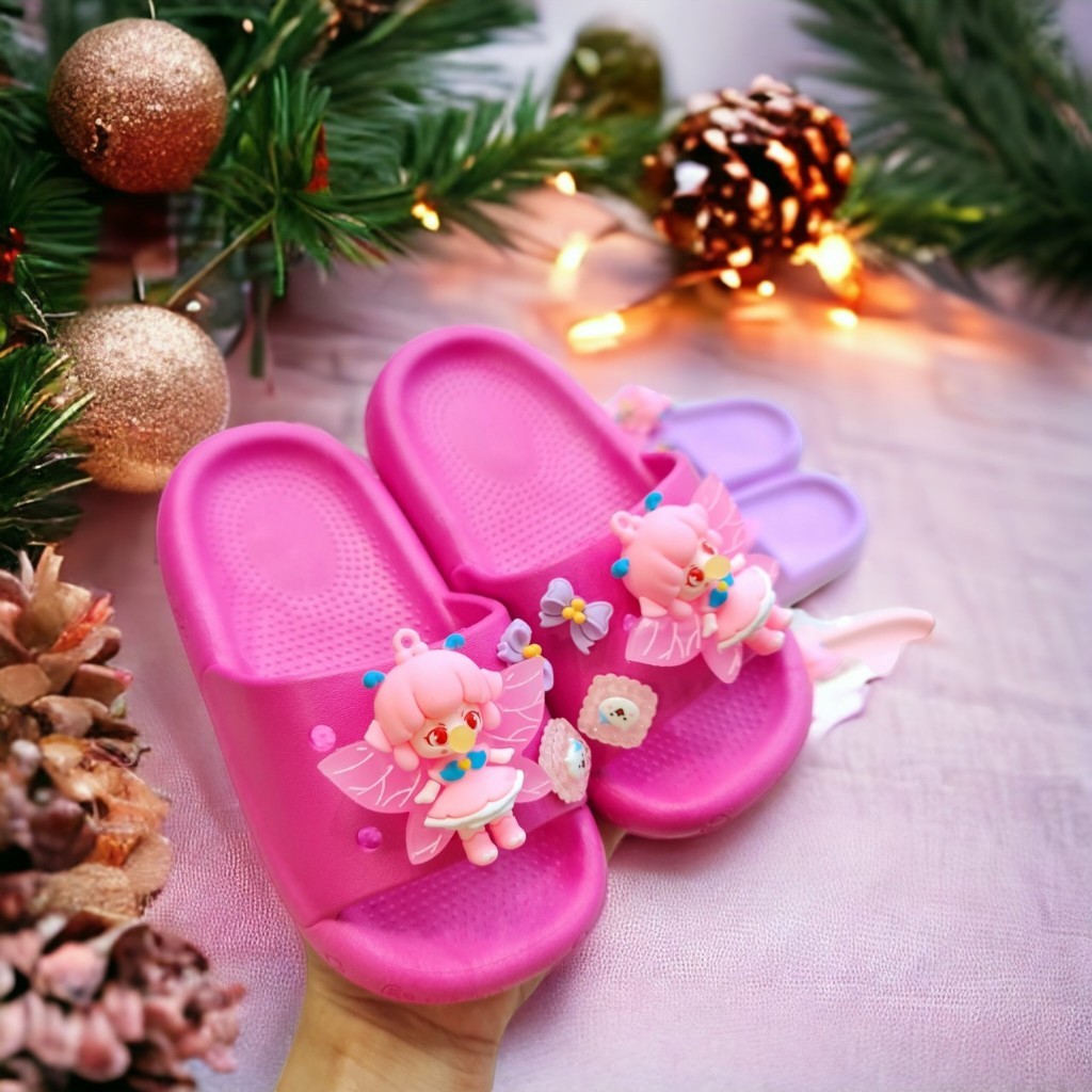 Dép bánh mì cho bé gái hình công chúa thiên thần mèo kitty siêu đẹp êm chân màu dễ thương