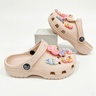 Dép sục classic clog trẻ em cao cấp tặng jibbitz 2D đá siêu nhẹ, dép nhựa cross cho bé trai bé gái êm chân kèm sticker