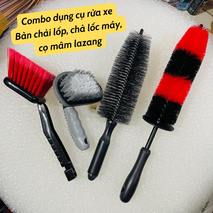 COMBO Cọ Rửa Xe, Vệ Sinh Mâm Lazang Bánh Xe Ôtô, Xe Máy Chuyên Dụng ...