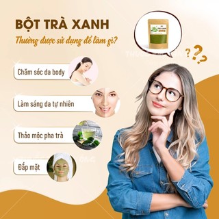 Bột trà xanh nguyên chất 500g (Tạo hương vị thơm ngon và màu sắc đẹp mắt cho các món ăn và đồ uống)