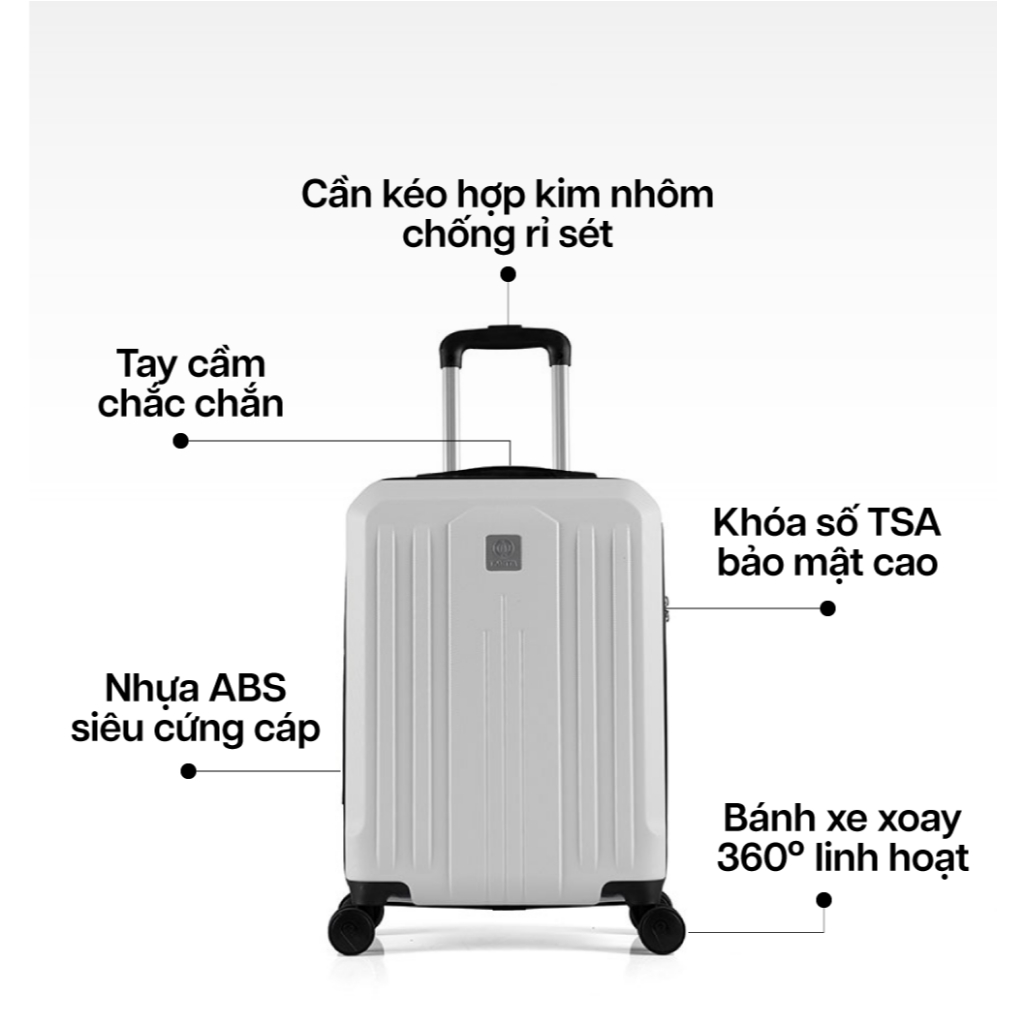 Ảnh Vali Kéo MIAvn Du Lịch Larita TANIA - Size S 20inch, Nhựa ABS Cứng Cáp Bền Bỉ, Khoá TSA, Bảo Hành Trọn Đời 4