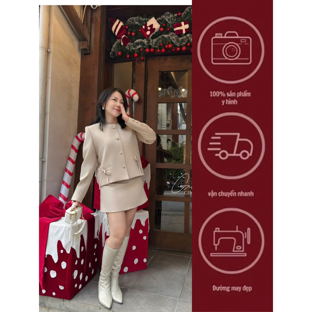 SET2417 Set kí giả 2 túi nơ xinh xắn