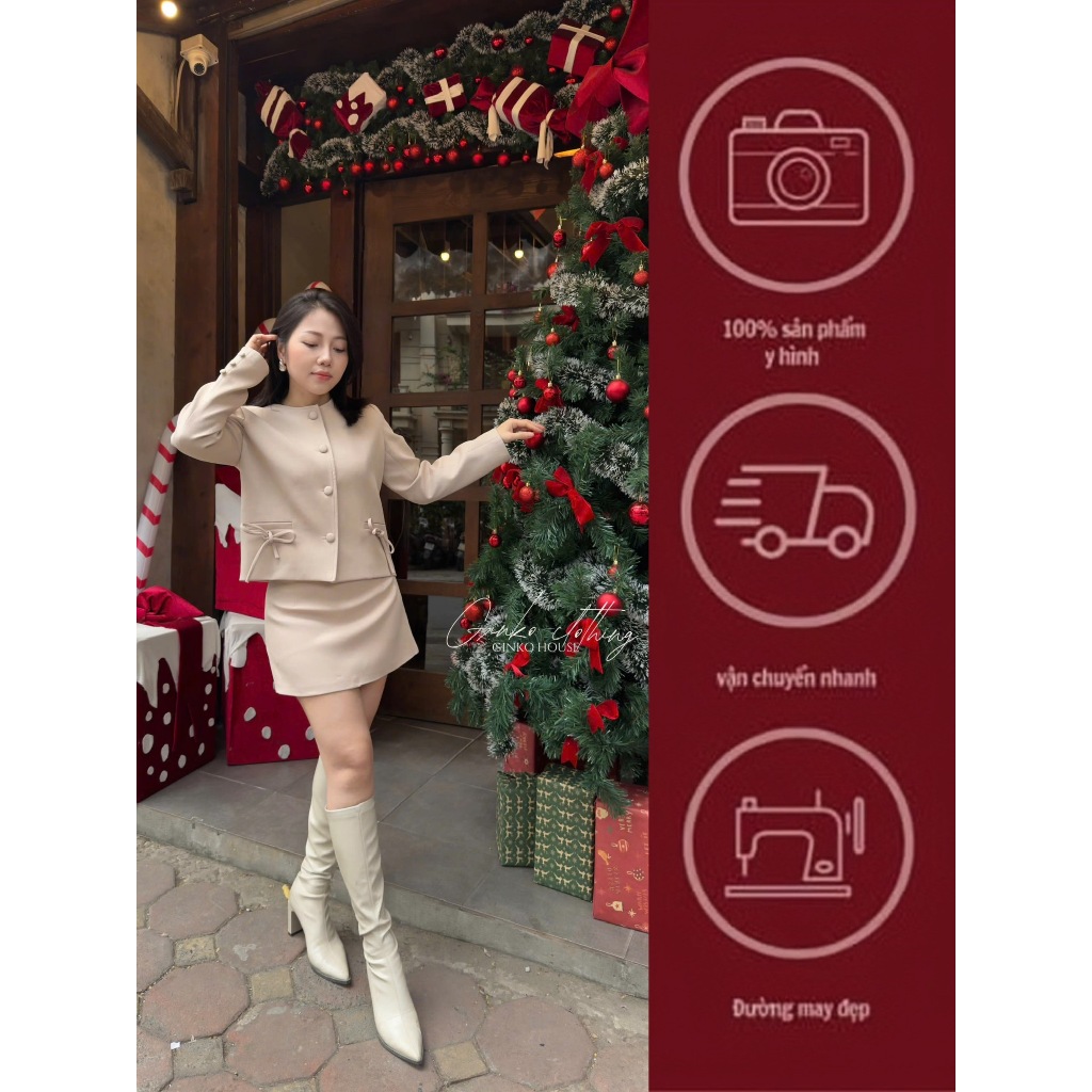 SET2417 Set kí giả 2 túi nơ xinh xắn