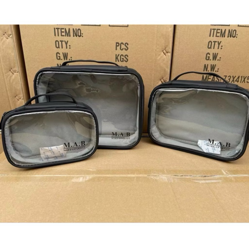 Set túi trong 3 cái MAB đựng mỹ phẩm, chất liệu nhựa cao cấp dễ dàng vệ sinh.