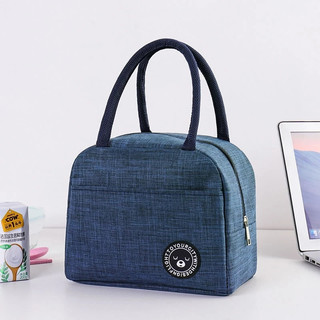 Túi Giữ Nhiệt Đựng Hộp Cơm Vải Dù Oxford, Túi Lunch Bag Lớp Bạc Cách Nhiệt Dễ Vệ Sinh