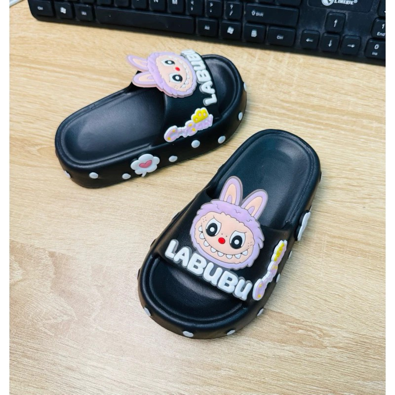 Dép bánh mì cho bé gái hình thỏ labubu Lucky siêu nhẹ êm chân cho bé gái