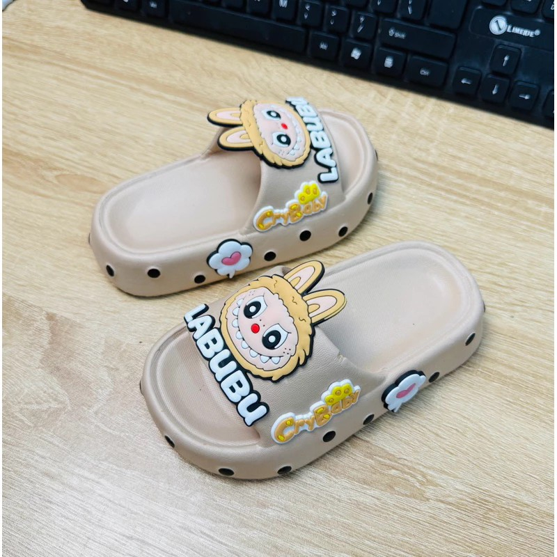 Dép bánh mì cho bé gái hình thỏ labubu Lucky siêu nhẹ êm chân cho bé gái