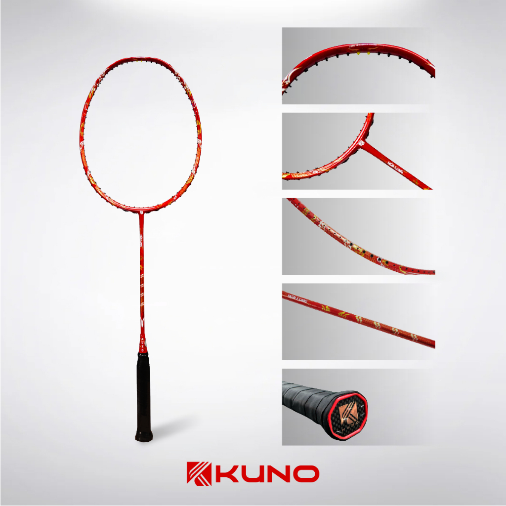 Ảnh Vợt cầu lông KUNO Hỏa Long Thiên Công, Hàng Chính Hãng,4U, Thân Cứng, CarbonT700 Cao Cấp 3