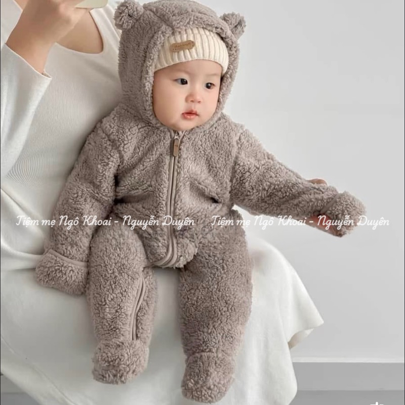 [MD147] SIÊU PHẨM Body sleep ủ liền tất kèm bao tay gập có mũ giữ ấm cho bé yêu