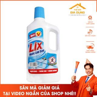Nước lau sàn LIX đuổi côn trùng Chai 1L LD115 nước lau sàn sạch nhà thơm lâu sáng bóng an toàn ngát hương thơm