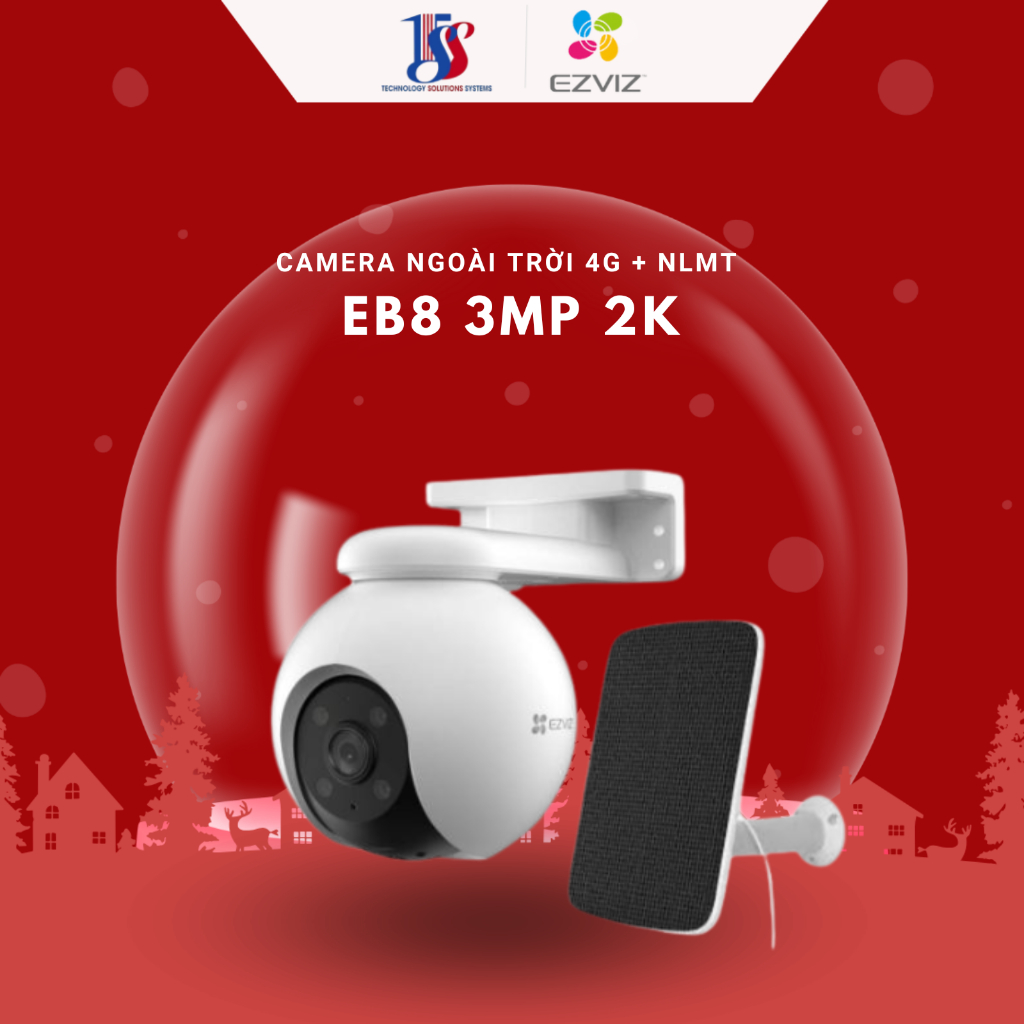 Camera wifi, Camera Ezviz EB8 3MP quay quét sử dụng sim 4G + pin kết ...