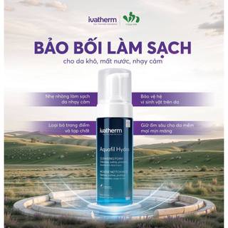Sữa rửa mặt dạng bọt Ivatherm Aquafil Hydra Cleansing Foam dành cho da khô, nhạy cảm 160ml
