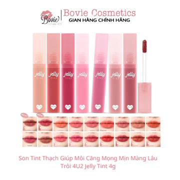 Son Tint Thạch Giúp Môi Căng Mọng Mịn Màng Lâu Trôi 4U2 Jelly Tint