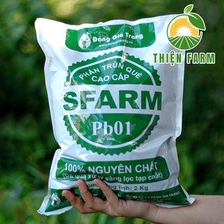 Phân Trùn Quế THIỆN FARM Bao 2kg, Phân Trùn Quế Sfarm, dinh dưỡng hữu cơ, bón rau quả, cây ăn trái