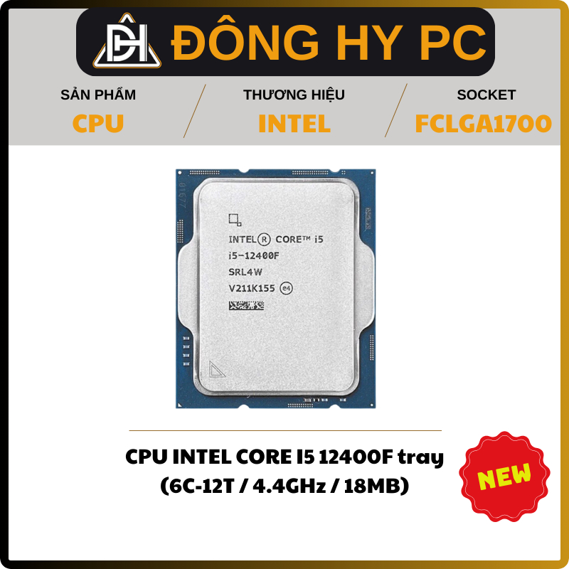 CPU Intel Core i5 12400F tray 6C/12T 4.4GHz | Shopee Việt Nam