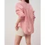 Áo sơ mi kẻ sọc nữ GILLEE dáng oversized, sơ mi form rộng vải kate Mỹ FAS349